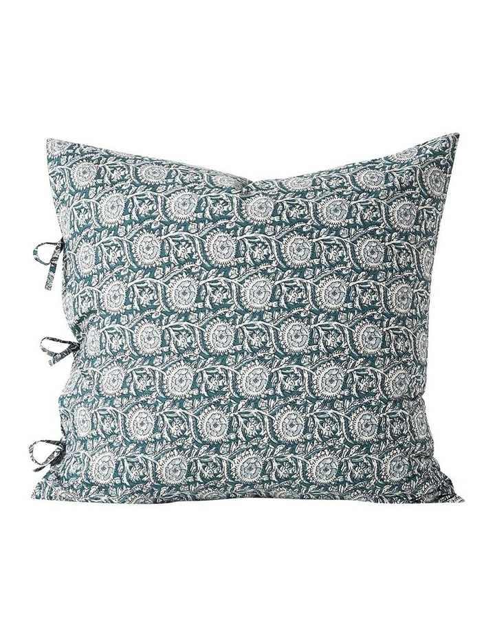 Jaipur European Pillowcase in Mineral/Indian Teal
