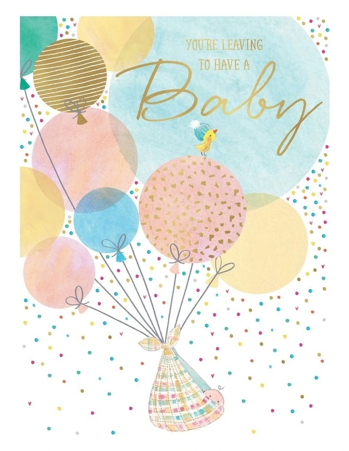 Large Card Leaving To Have A Baby