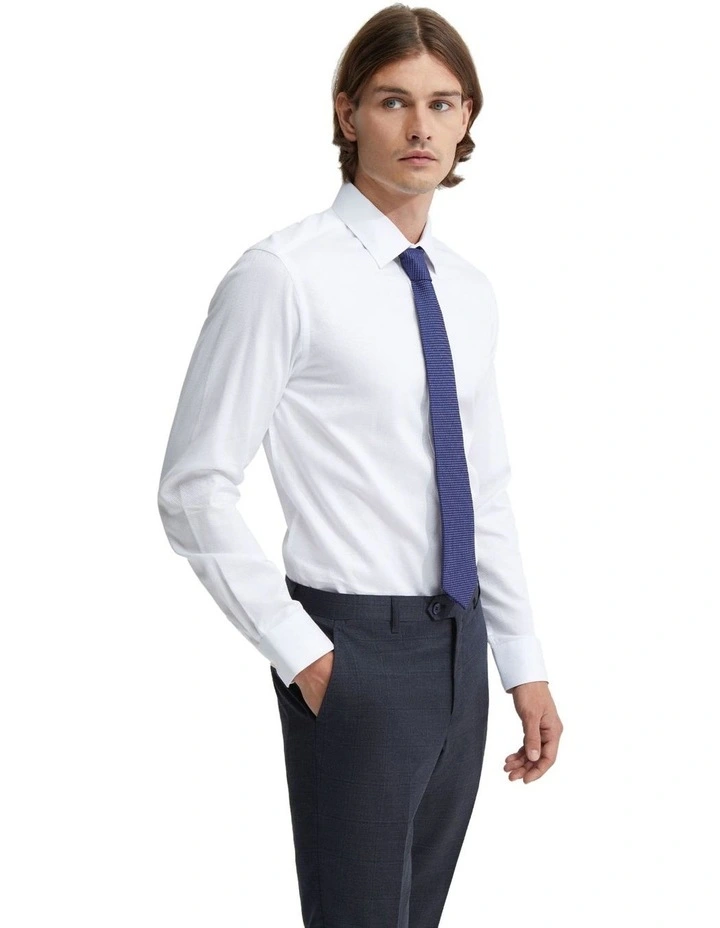 Beckton Cotton Dobby Shirt in White