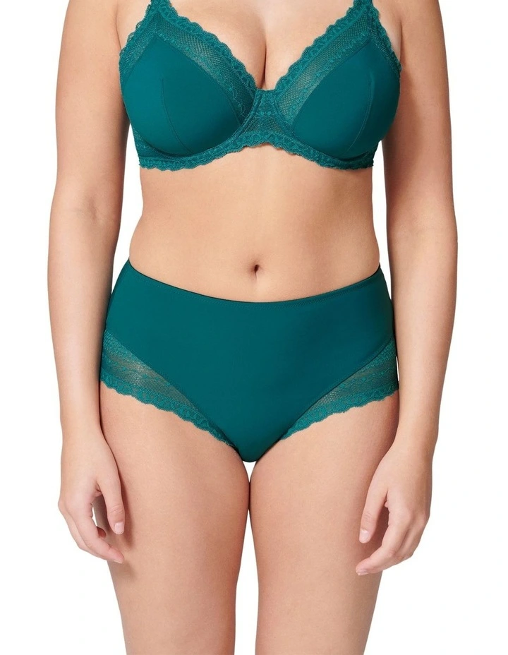 Destinee Culotte Brief in Pavo Blue