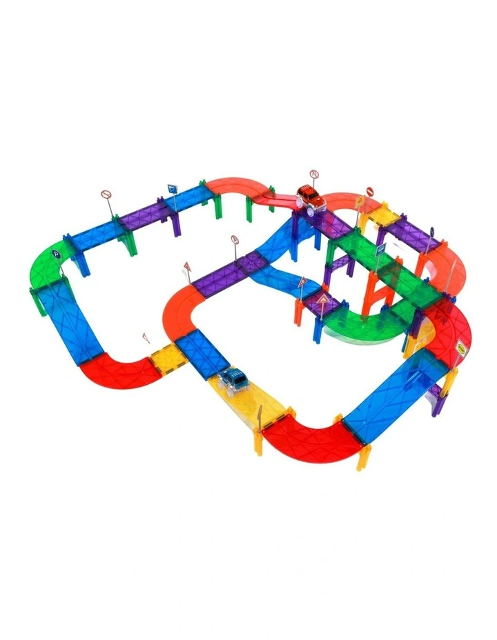 Magnetic Car Track Set 108 Piece in Multi