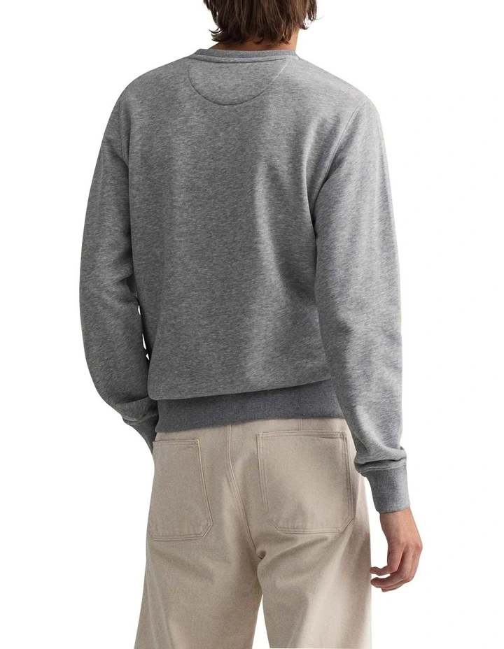 Original Crew Neck Sweat Top in Grey Marle