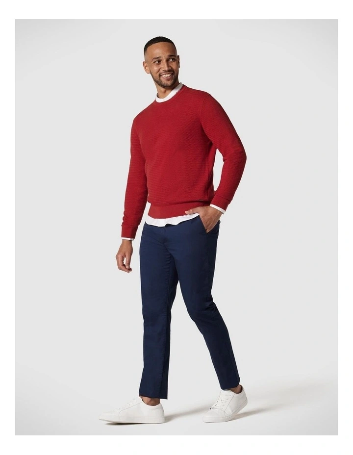 Classic Crew Neck Jumper in Red