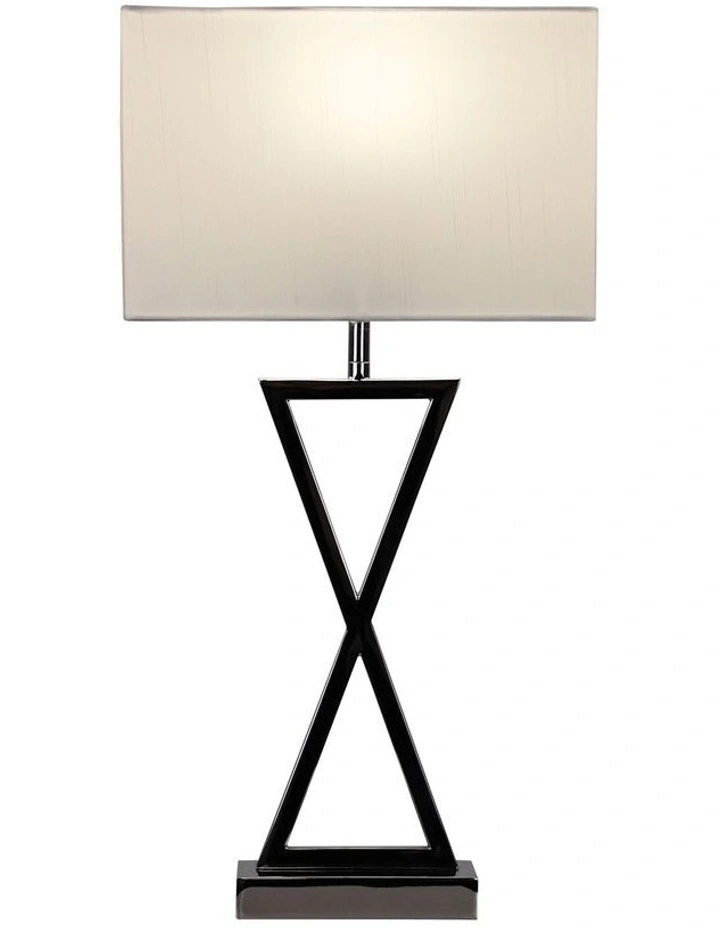 Kizz Stylish Bedside Table Lamp Chrome Silver