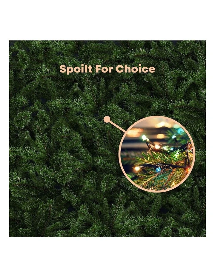 Artificial Christmas Tree with 4 Colour LED Lights 2.4m in Multi
