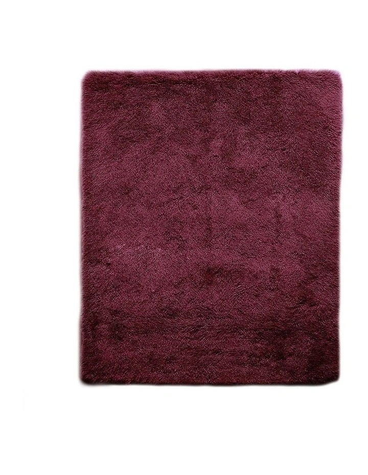 Confetti Soft Shaggy Floor Rug 80x120cm in Burgundy