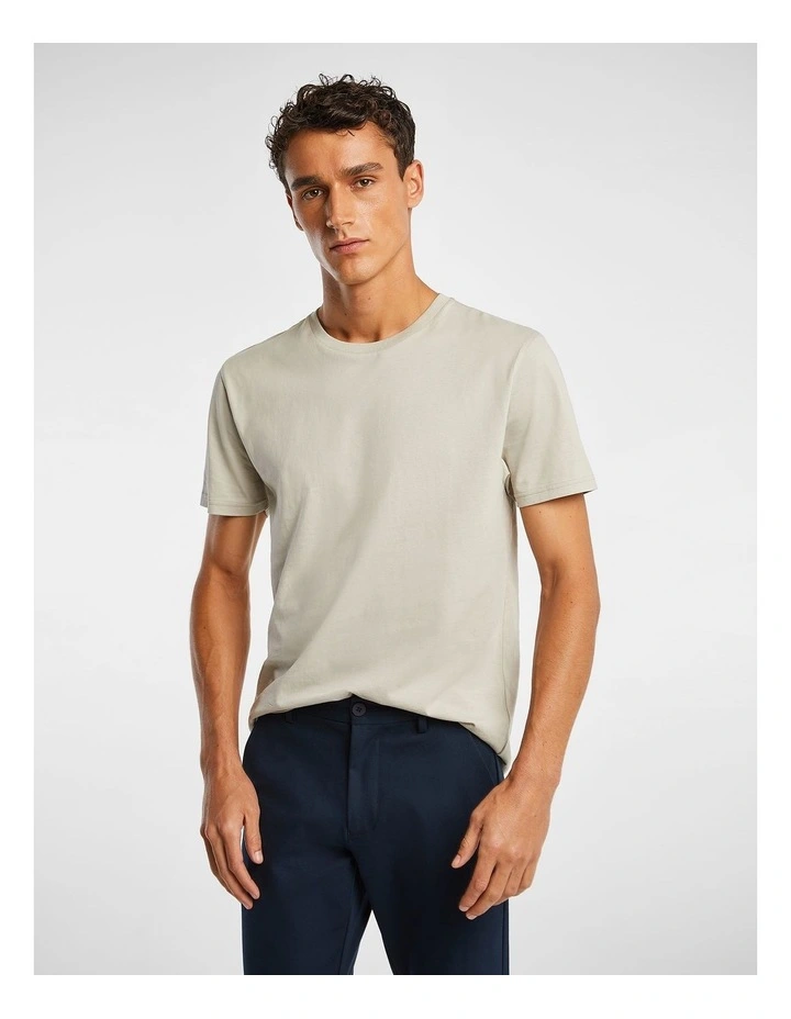 Relaxed Basic Tee in Stone