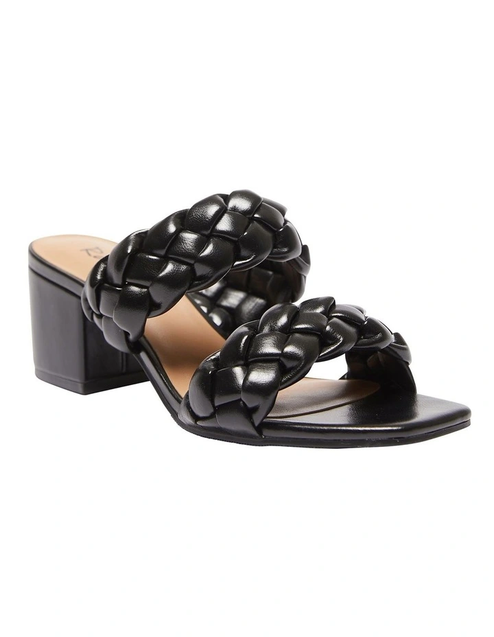 Remi Smooth Sandals In Black