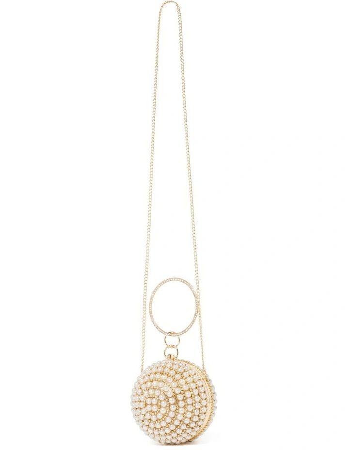Kylie Pearl Clutch in Pearl