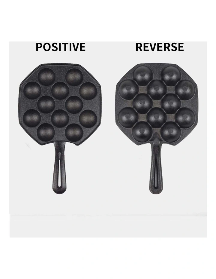 Cast Iron Takoyaki Fry Pan 18cm in Black