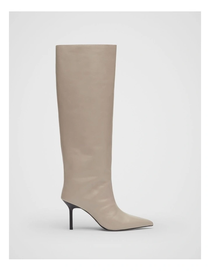 Soho Long Leather Boot in Light Brown