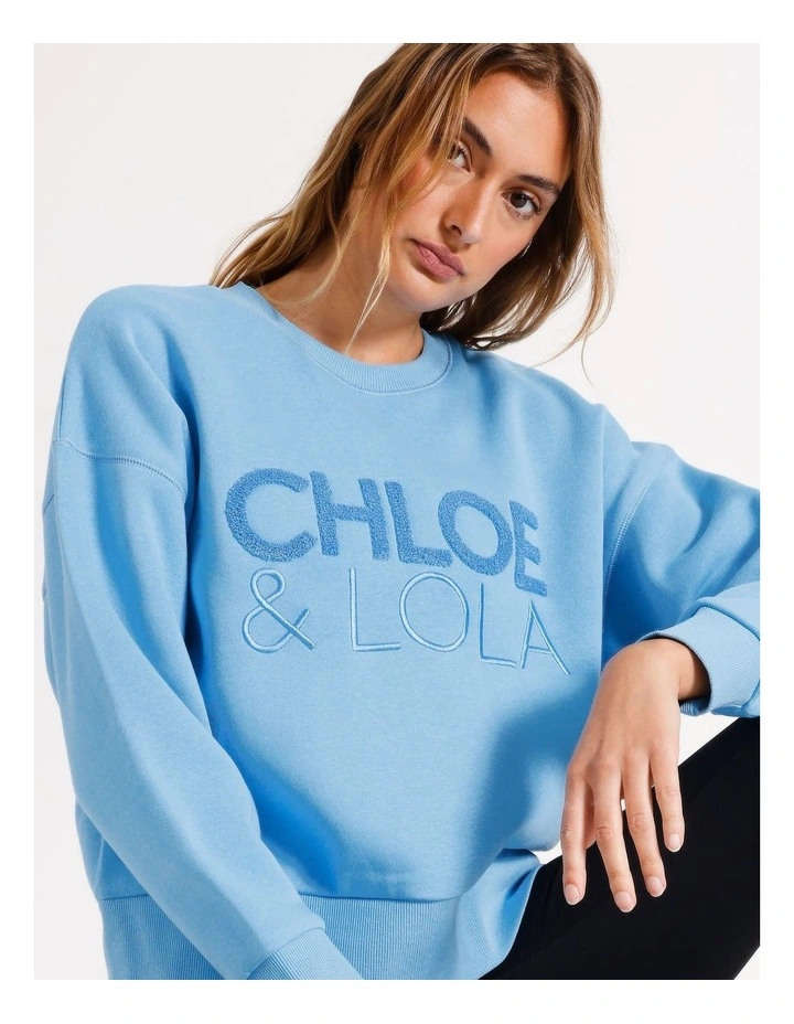 Core Logo Sweater in Dusty Blue