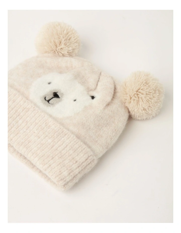 Jacquard Marle Beanie in Neutral