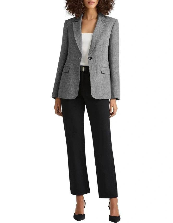 Omari Textured Blazer in Grey