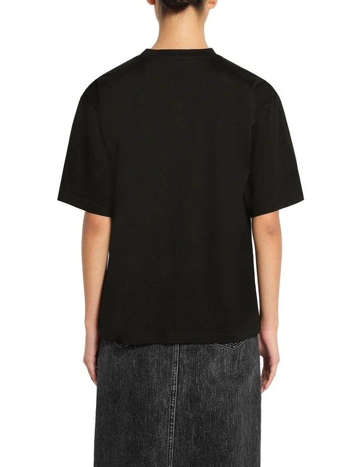 Bejewelled Bling Tee in Black