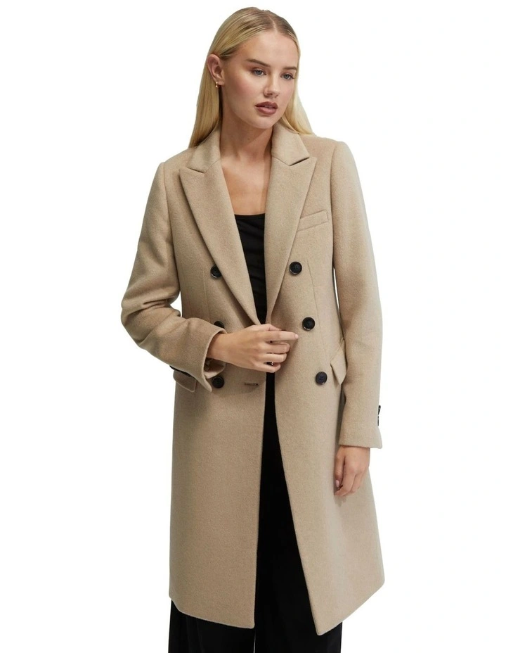 Bexley Wool Rich Coat in Camel