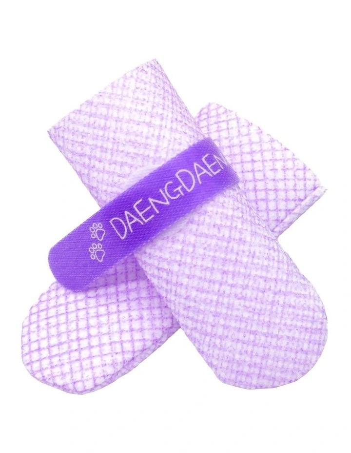 Daeng Daeng Waterproof Disposable Anti-Slip Dog Shoes 28 Piece S in Violet