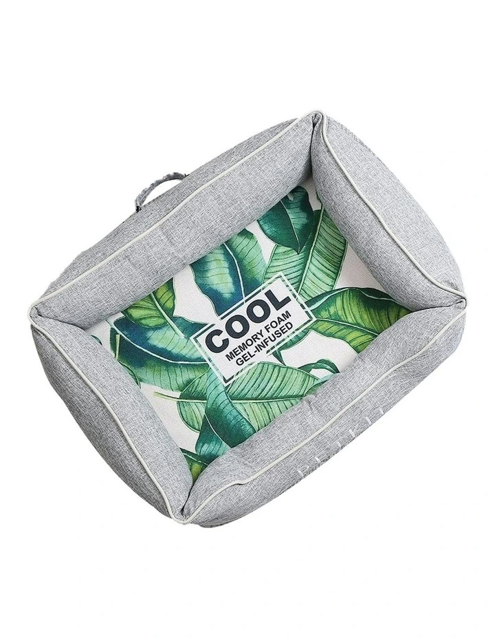 Rectangle Pet Cooling Bed Small 55x44cm in Grey