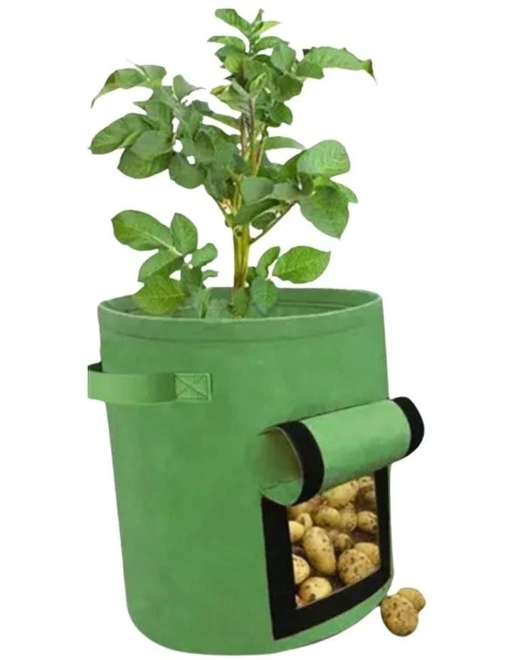 Plant Grow Bags With Window Flap 5 Packs 7 Gallonin Dark Green