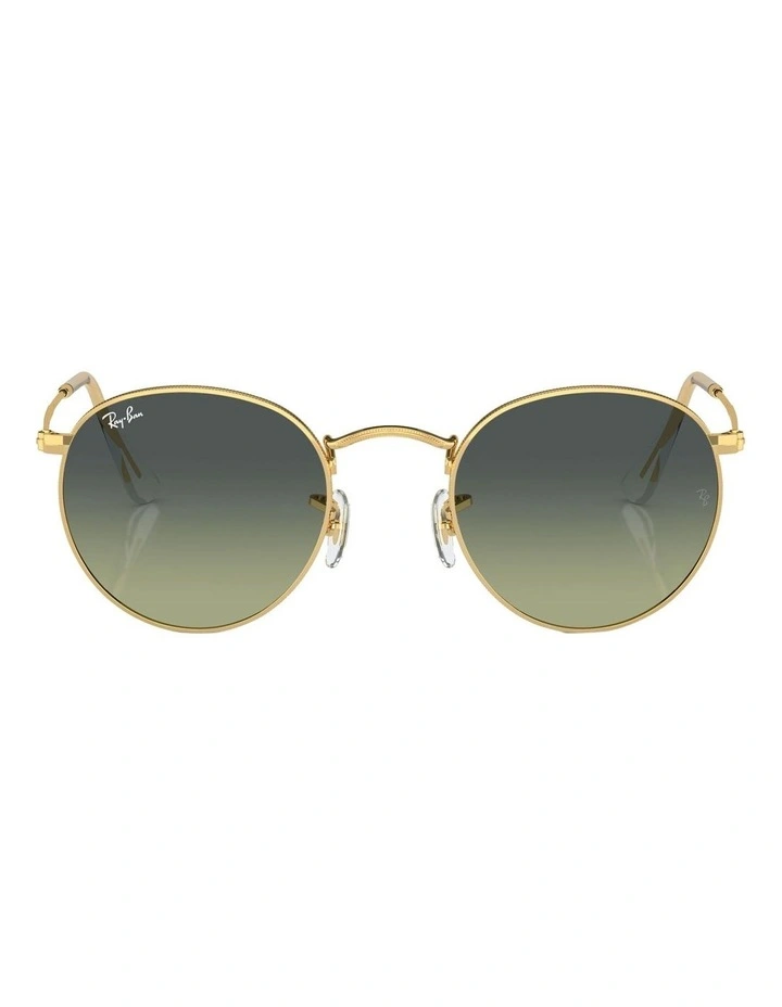 Round Metal Sunglasses in Gold