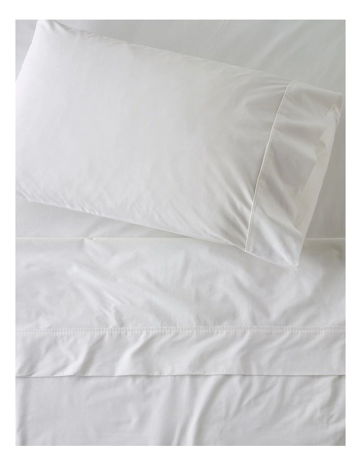 300TC Australian Superfine Cotton Sheet Set in White