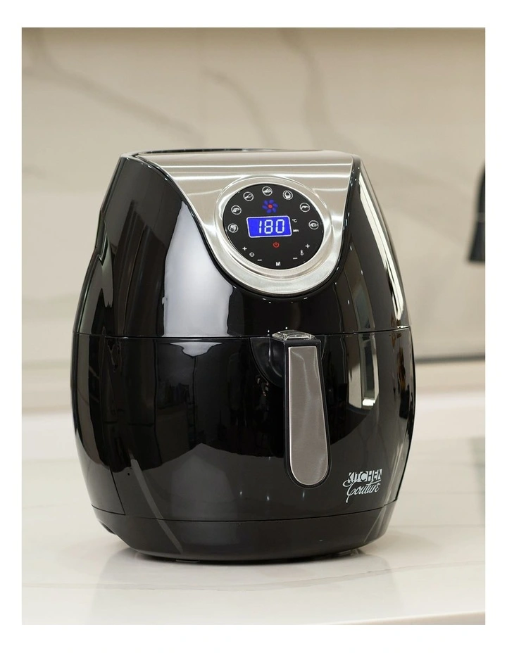 LED Display Low Fat Healthy Oil Free Digital Air Fryer 7L in Black