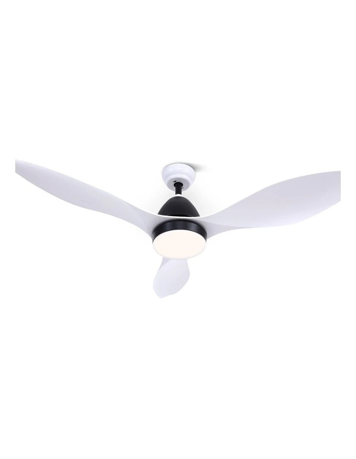 48'' Ceiling Fan With Light Remote Control Fans 3 Blades 1300mm DC Motor White