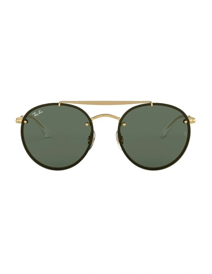 Blaze Round Double Bridge Gold RB3614N Sunglasses