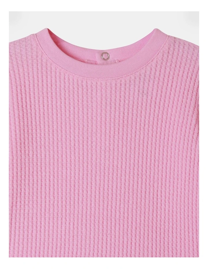 Waffle Pyjama Set in Pink