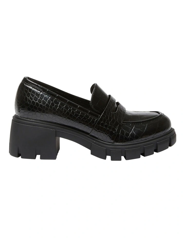 Quincy Loafers in Black Patent Croc