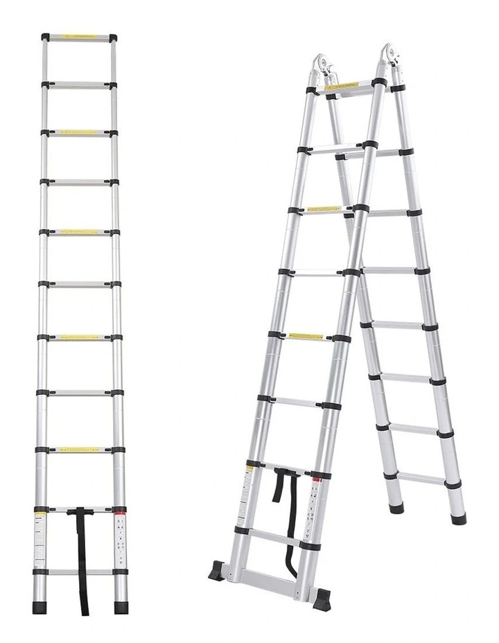 Telescopic Aluminium Single-side Ladder 2M in Silver