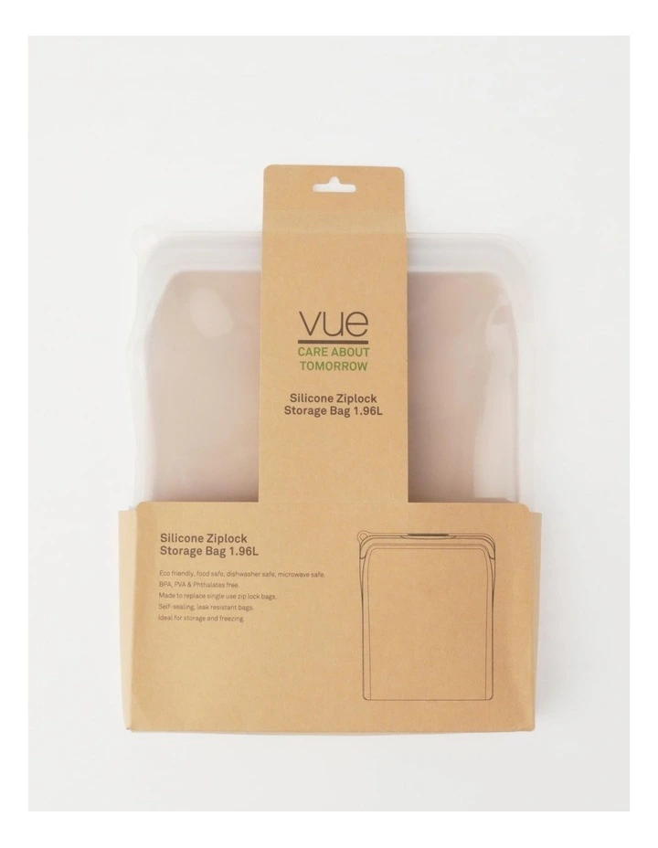 Silicone Ziplock Storage Bag 1.96L in Clear