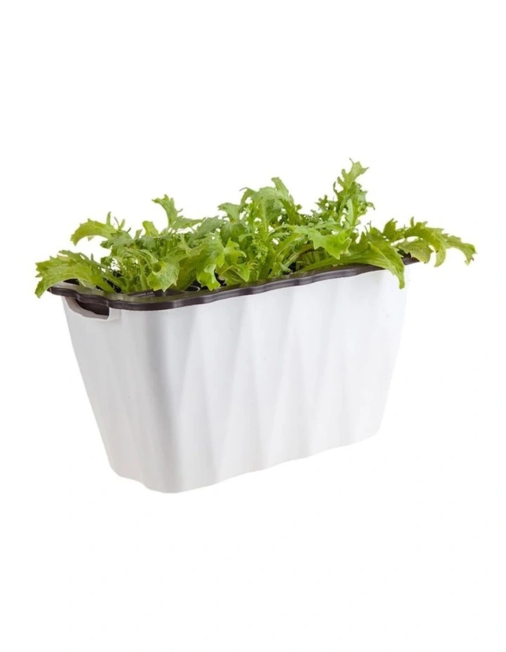 Rectangular Flower Pot Small 35cm in White