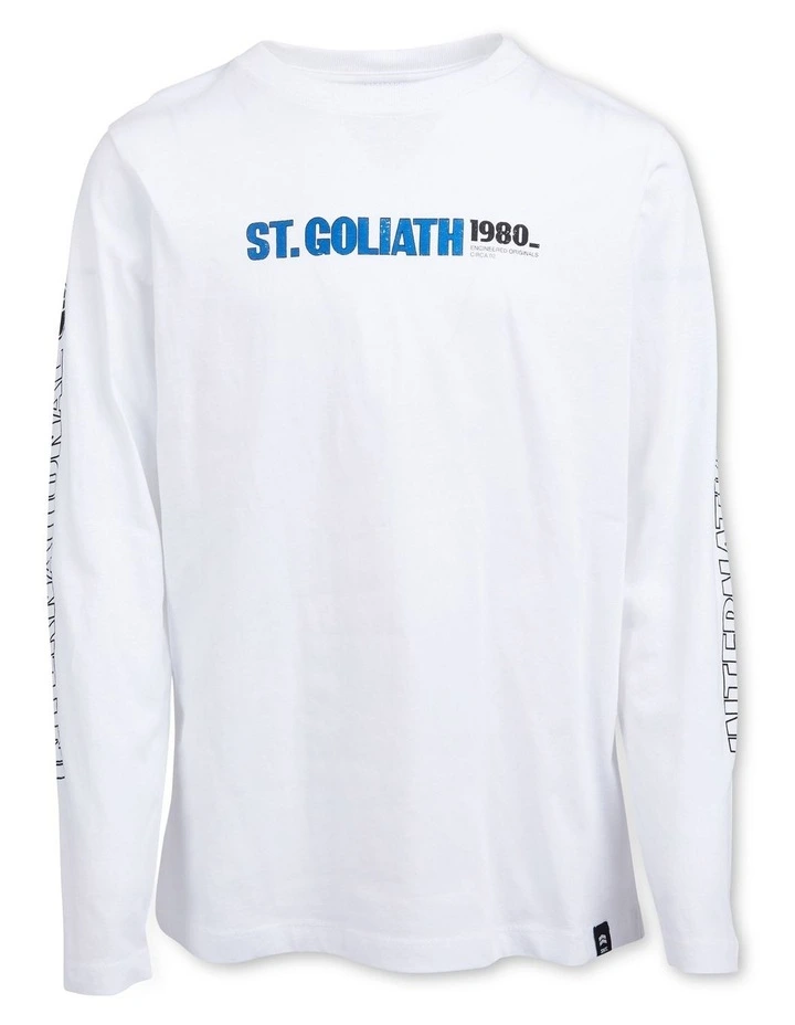 Charger Tee (3-7 Years) in White