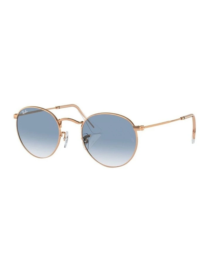 Round Metal Sunglasses in Gold