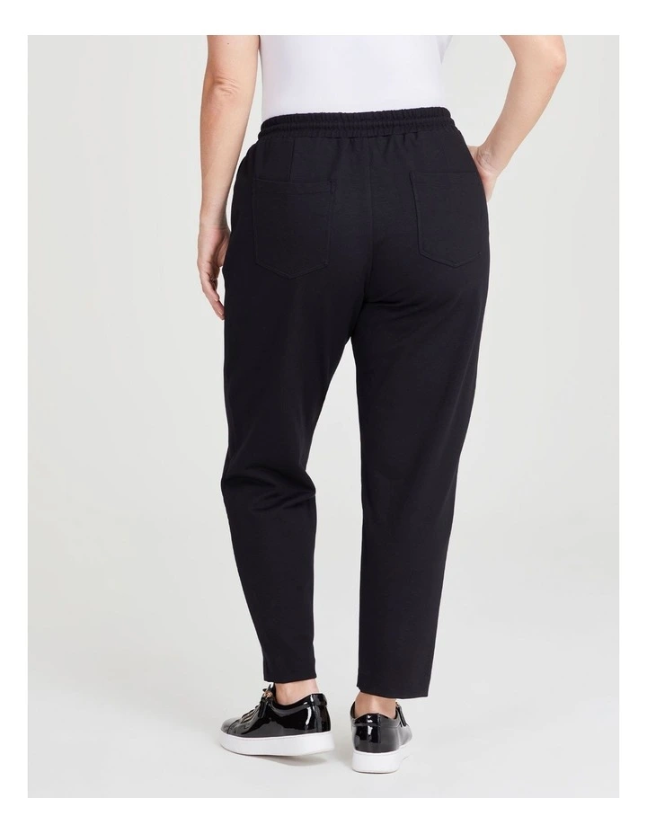 Ponte Seam Detail Jogger in Black
