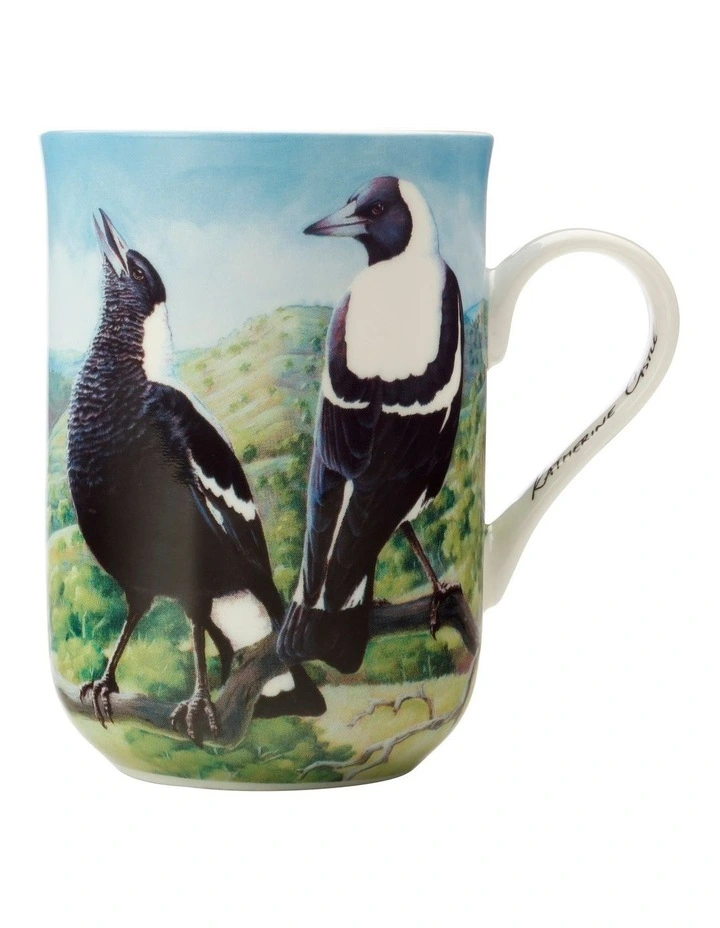 Birds Of Australia KC 10 Year Anniversary Magpie Mug 300ml in Multi
