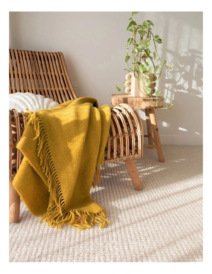 Brighton Throw Blanket in Mustard