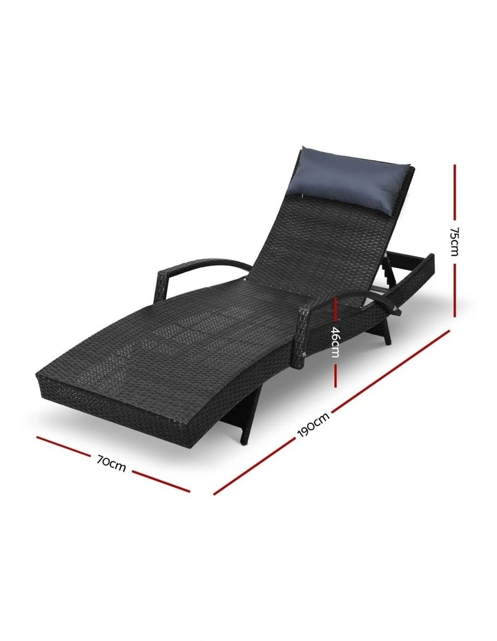 Outdoor Sun Lounge Sofa Furniture Wicker Patio