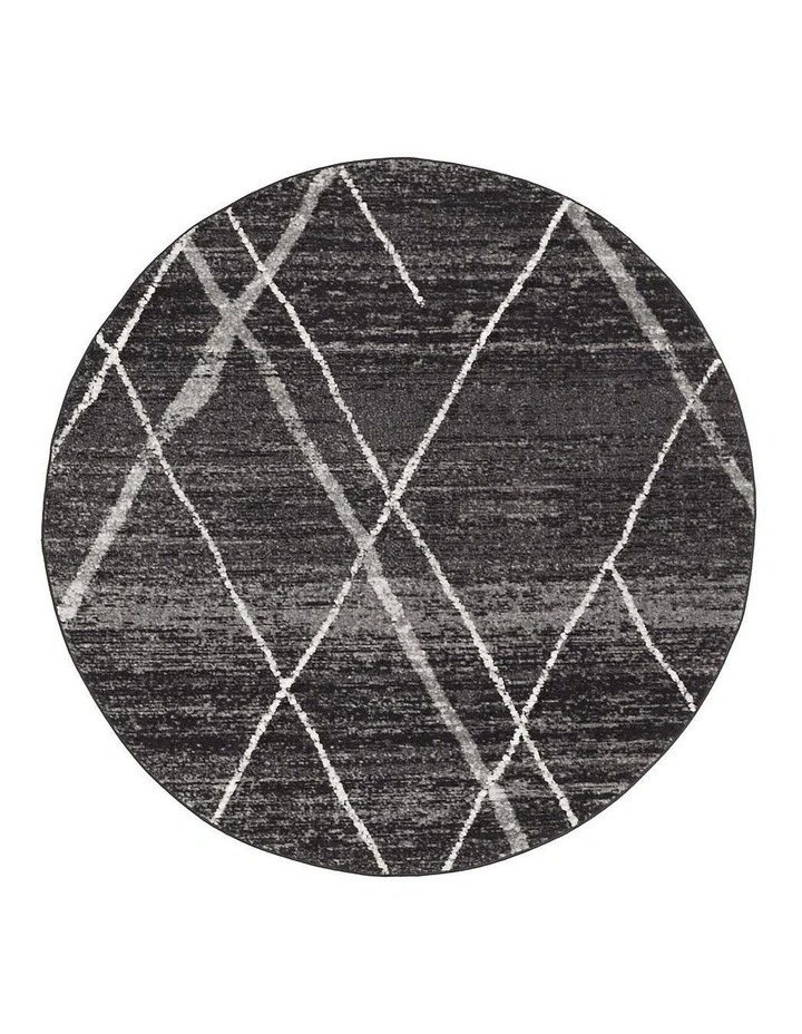 Oasis Noah Charcoal Contemporary Round Rug