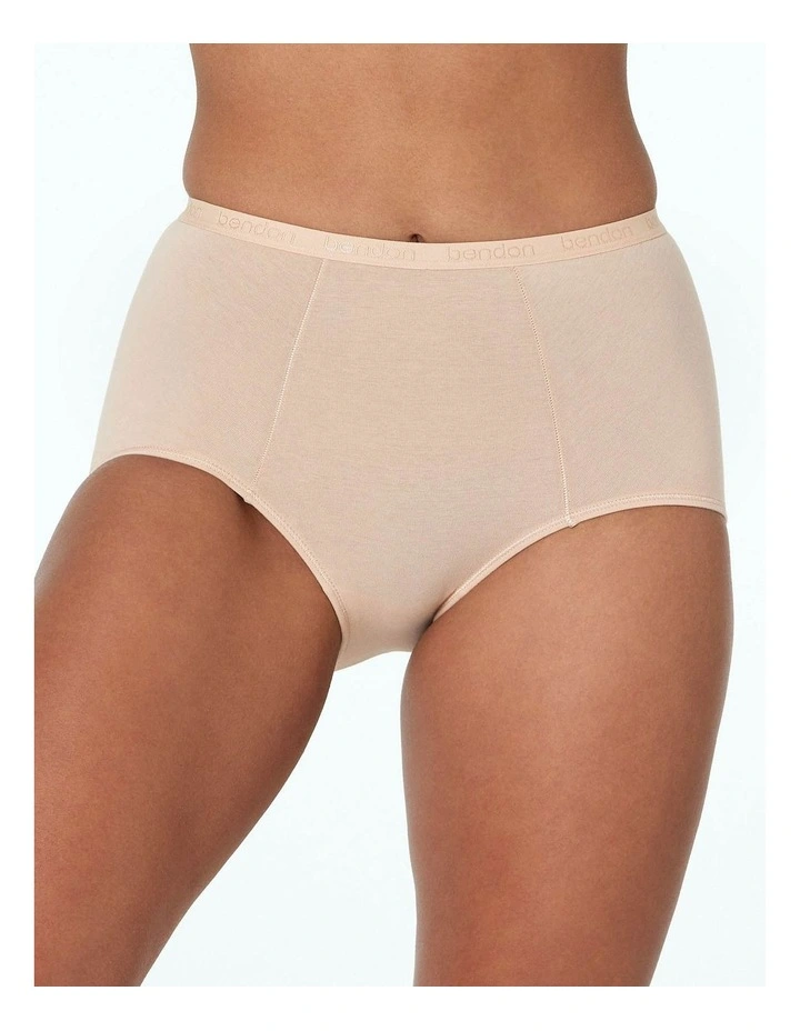 Body Cotton Full Brief in Natural