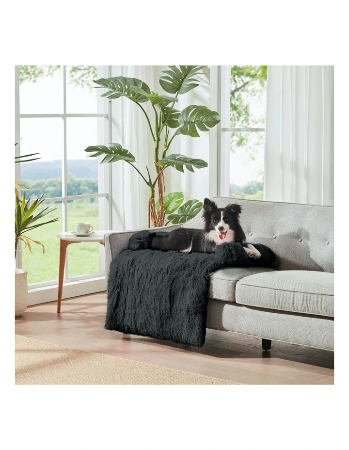 Sofa Protector Calming Dog Bed in Charcoal