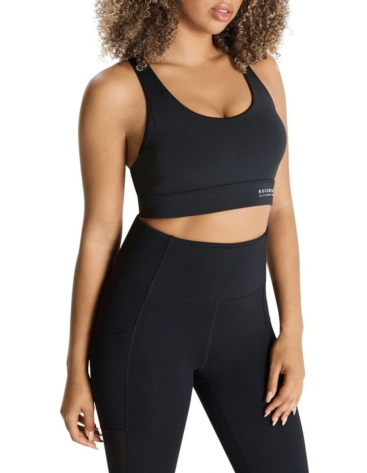 Medium Impact Sports Bra in Black