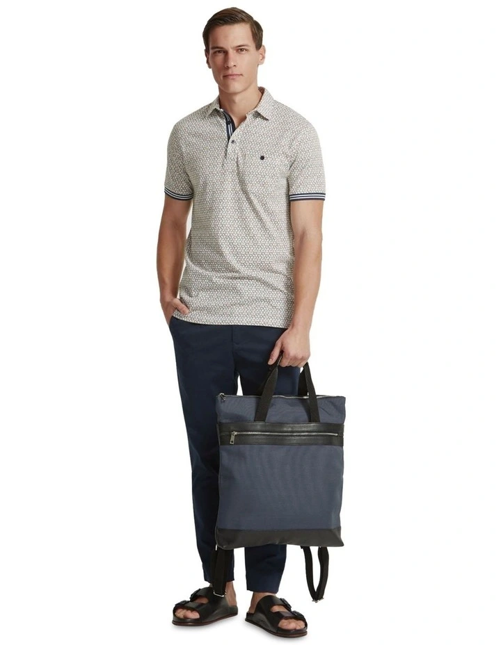 Milo Printed Jersey Polo in Green