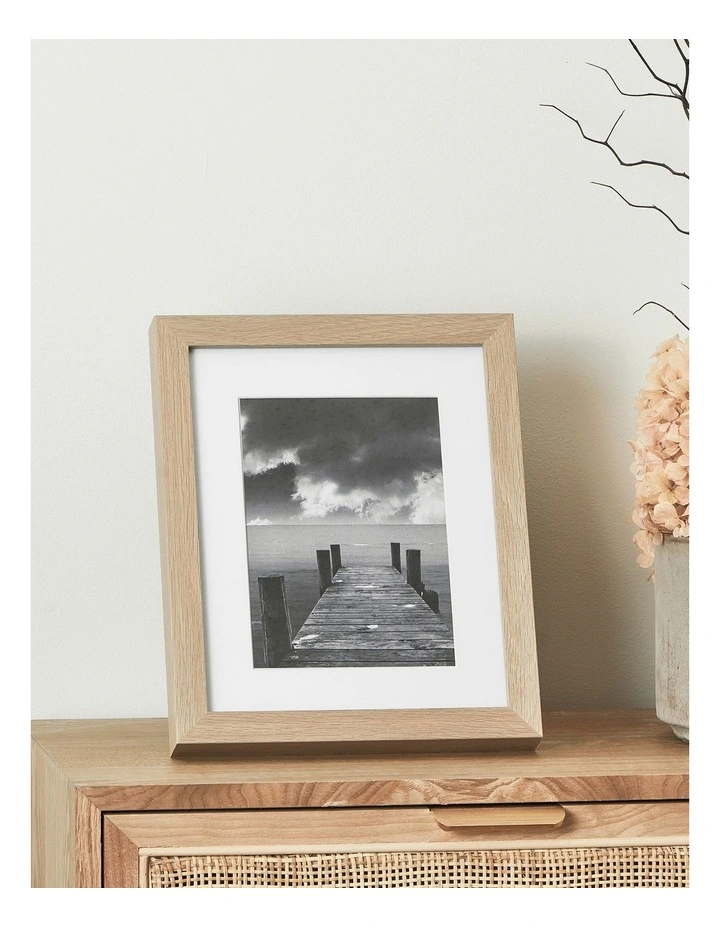 Set Of 4 20x25cm Matt to 13x18cm Oak Premium Paradise Wooden Photo Frame