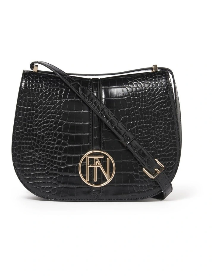 Signature Sully Saddle Bag in Black