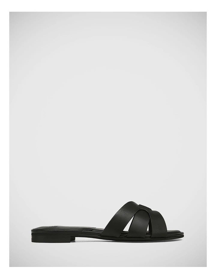 Caroline Leather Sandal in Black