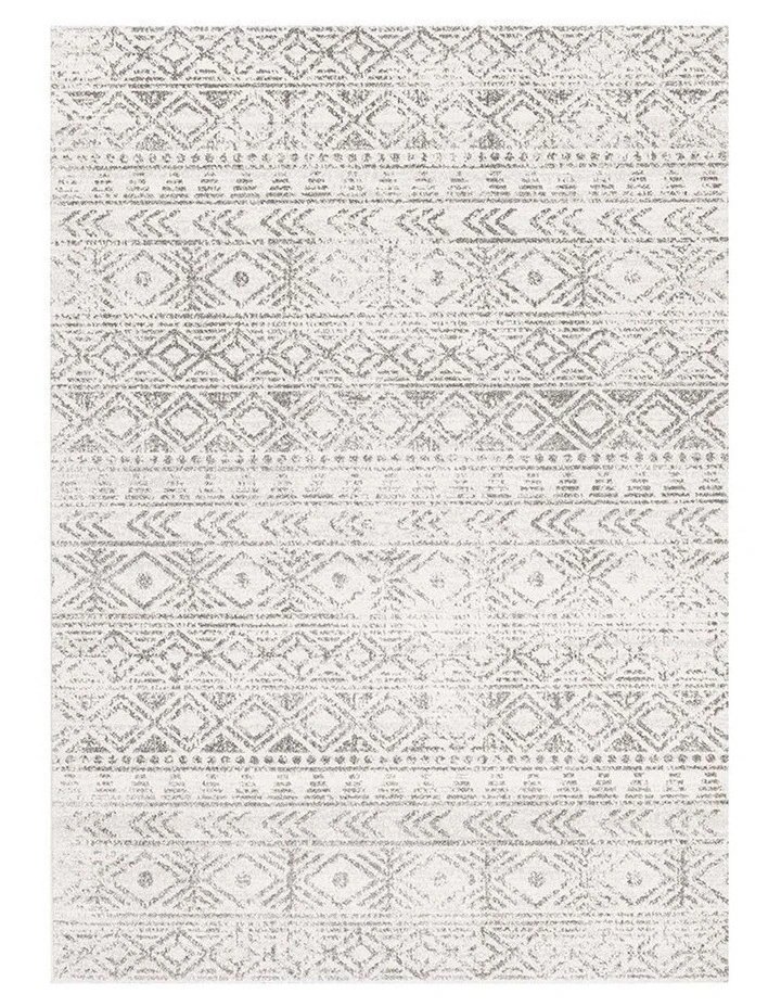 Oasis Ismail Rustic Rug in Grey/White