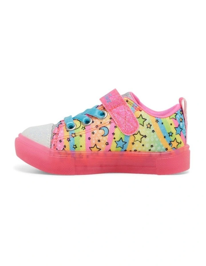 Twinkle Toes Sparkle Unicorn Burst Sneakers in Hot Pink