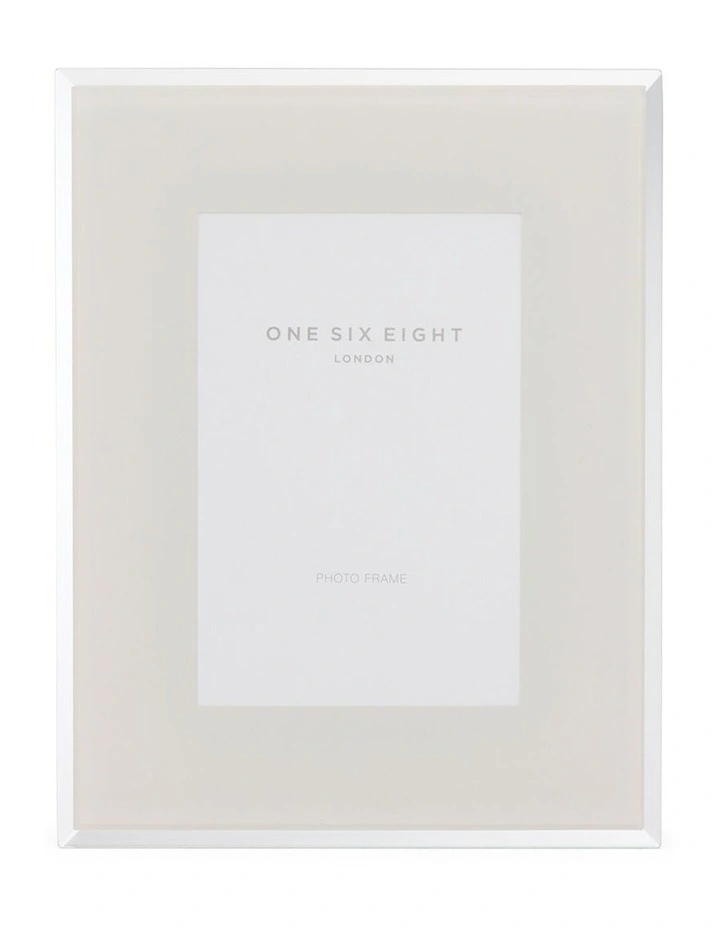 Glass Photo Frame 7x5 Off White